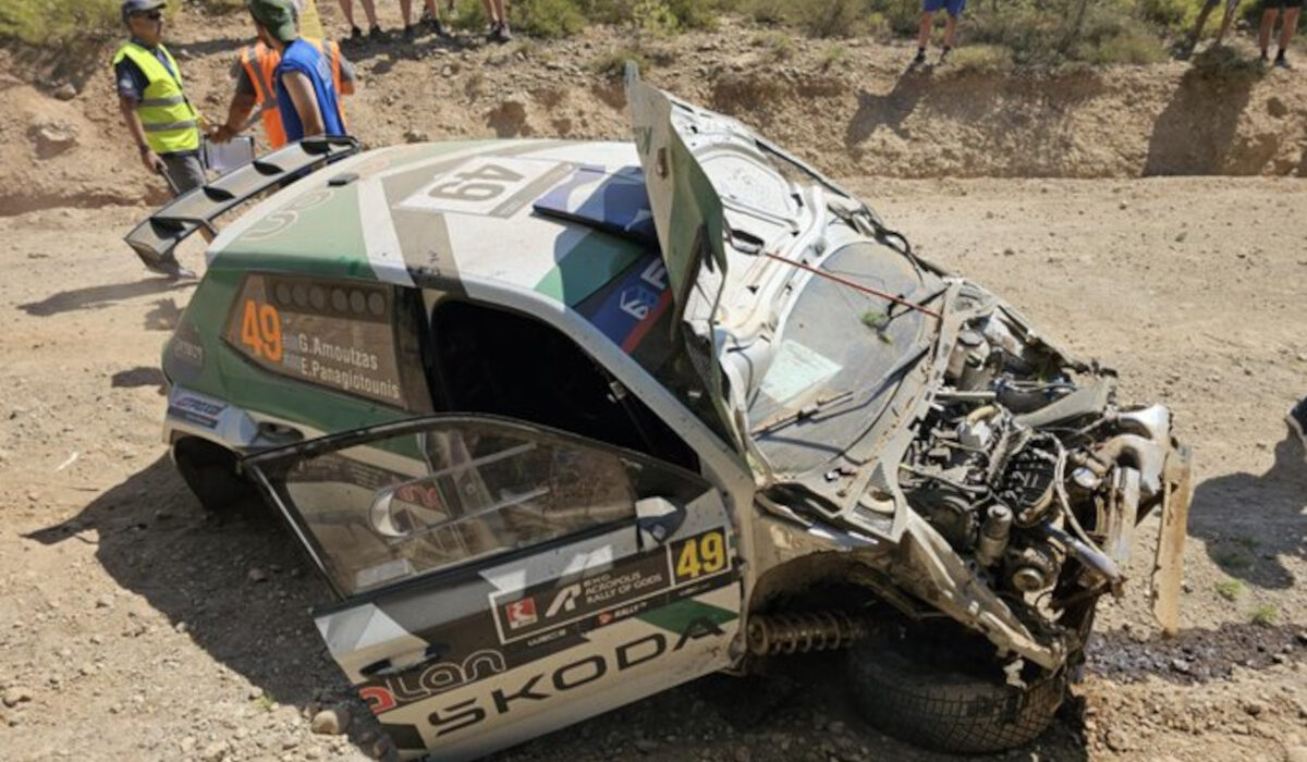 Σοβαρό ατύχημα για τον Νίκο Αμούτζα στο Acropolis Rally